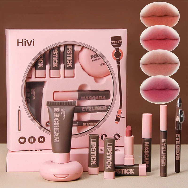 HiVi Makeup Gift Box Powder Glue Record Limited Lipstick