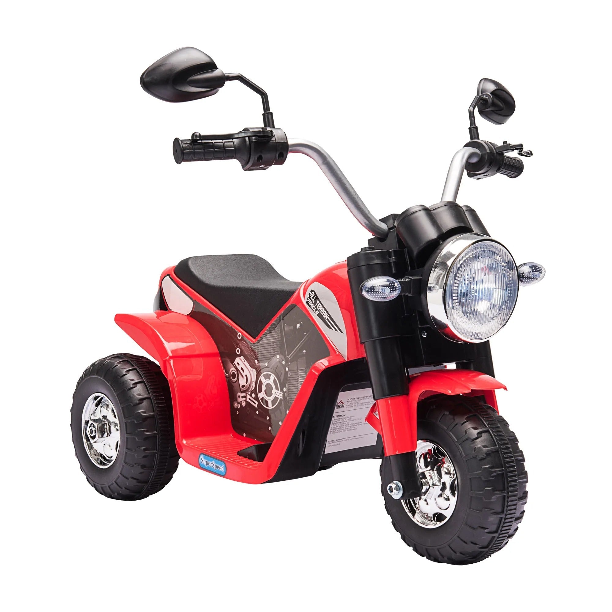 HOMCOM Kids 6V Electric Motorcycle Ride-On Toy Battery